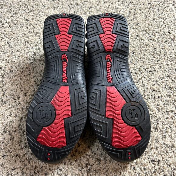 Therafit Riley Ballet Flat Slip On Women Shoes Size 7.5 Grey Black Comfort Arch - Picture 3 of 10